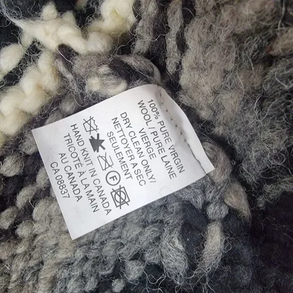 Todd Snyder x Kanata Hand Knit Jacket size XXL Black Grey NWT $698 Canada
